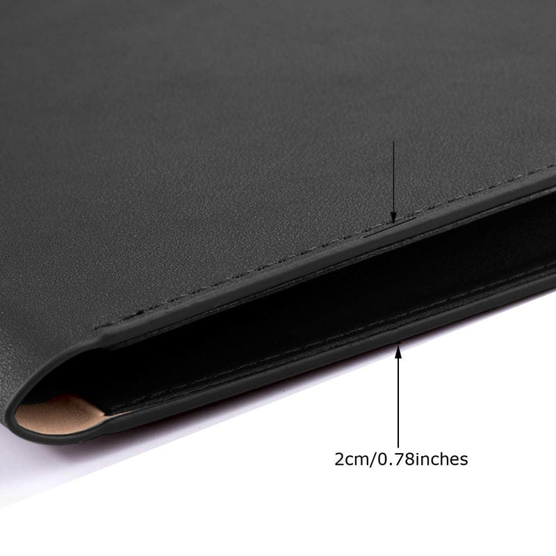 Enyuwlcm PU Leather A4 File Folder Document Holder Waterproof Portfolio Envelope Folder Case with Invisible Magnetic Closure Black - Image 4